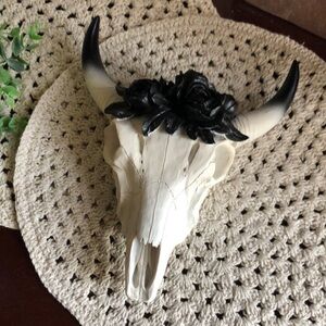 Floral Cow Skull Wall Decor